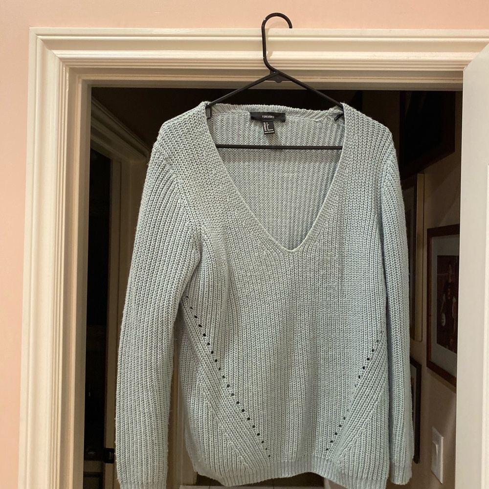 Baby blue sweater, size S